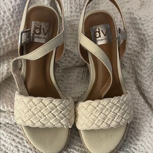 Dolce Vita Women's Woven Cream Sandals